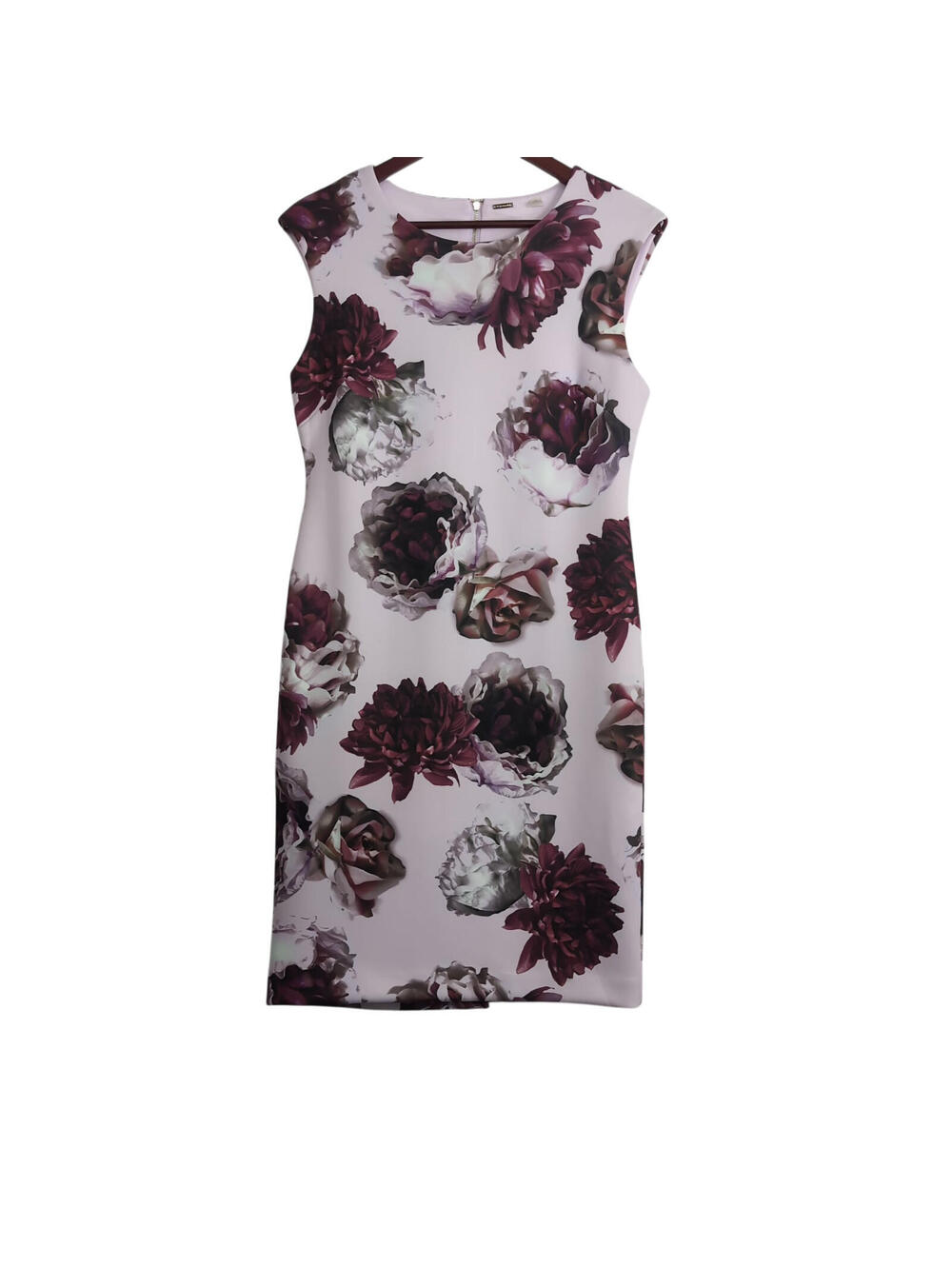 T Tahari Sleeveless Floral Print Scuba Sheath Dress Size-10